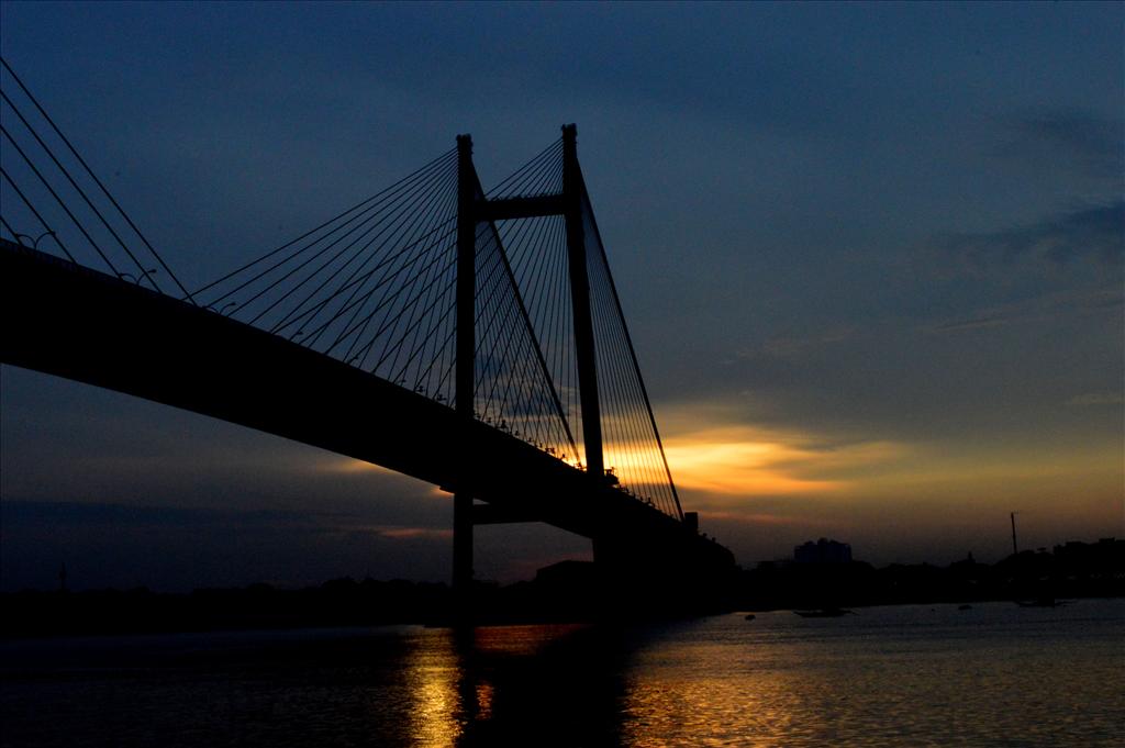 sunset at the hooghly